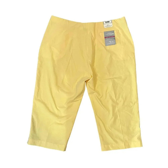 NWT Page & Tuttle Yellow Stretch Capri Golf Chinos Pants Plus Size 16 - Picture 4 of 4